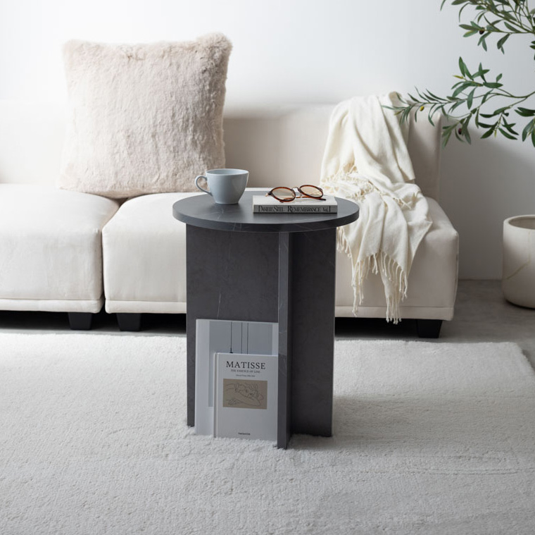 机 Luna ラウンドサイドテーブル 幅40cm 4色対応の通販情報 - 家具通販