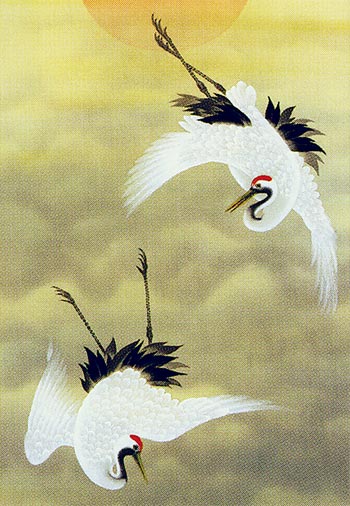 掛け軸 旭日双鶴 （田中広遠） 送料無料 掛軸 商品詳細 掛け軸の販売