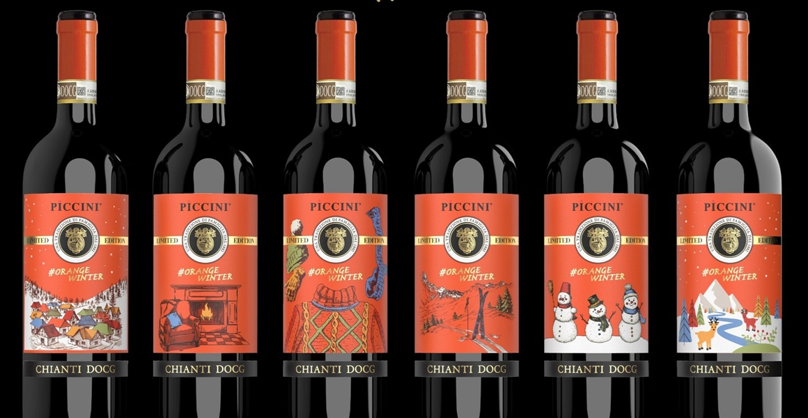 完売Piccini Chianti 24 ｽｸﾘｭｰｷｬｯﾌﾟ ﾋﾟｯﾁｰﾆｷｬﾝﾃｨ 冬限定ﾎﾞﾄﾙ 亀屋食品