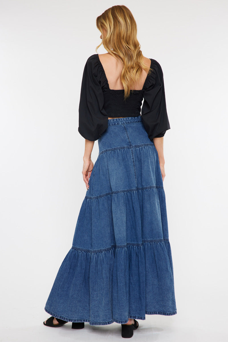 Thalia Maxi Denim Skirt – Kancan USA