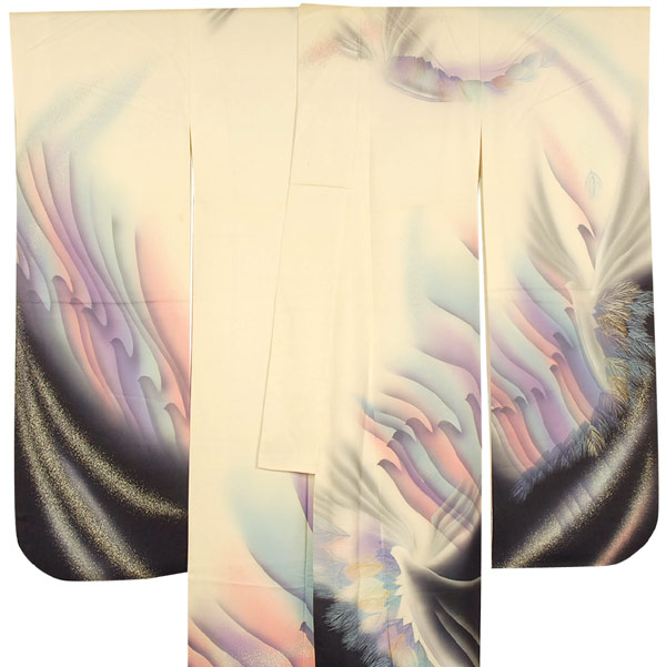 写真家 秋山庄太郎氏監修・正絹振袖着物、襦袢付きの写真