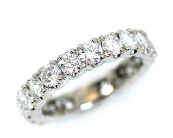 Pt3.0ct ダイヤモンド フルエタニティ リング エタニティ KASHIMA