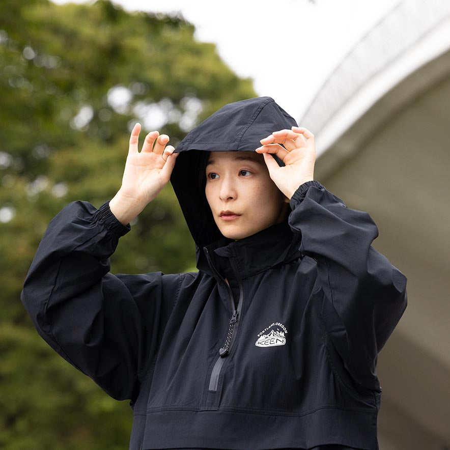 ナイロン アノラック フーディ | Black | KEEN公式オンラインストア