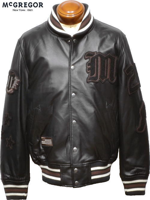 マクレガー スタジアムジャンパー メンズ 111143601 ラムレザー 中綿