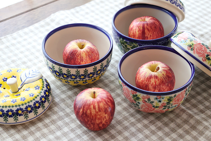 りんごポット・ポーリッシュポタリー(ポーランド食器)