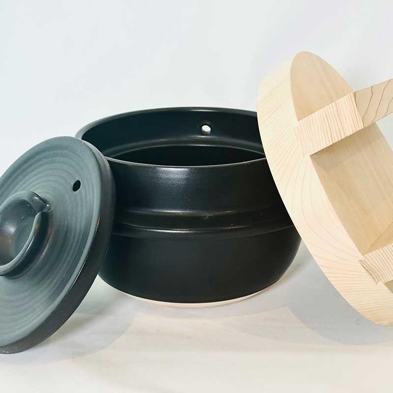 萬古焼の羽釜【新・日常茶飯器】3合ごはん鍋 ｜キッチンパラダイス