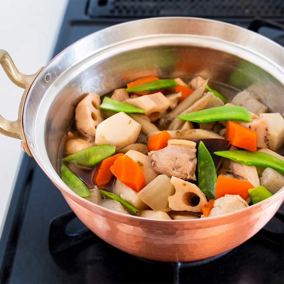 工房アイザワ銅製段付鍋18cm｜キッチンパラダイス