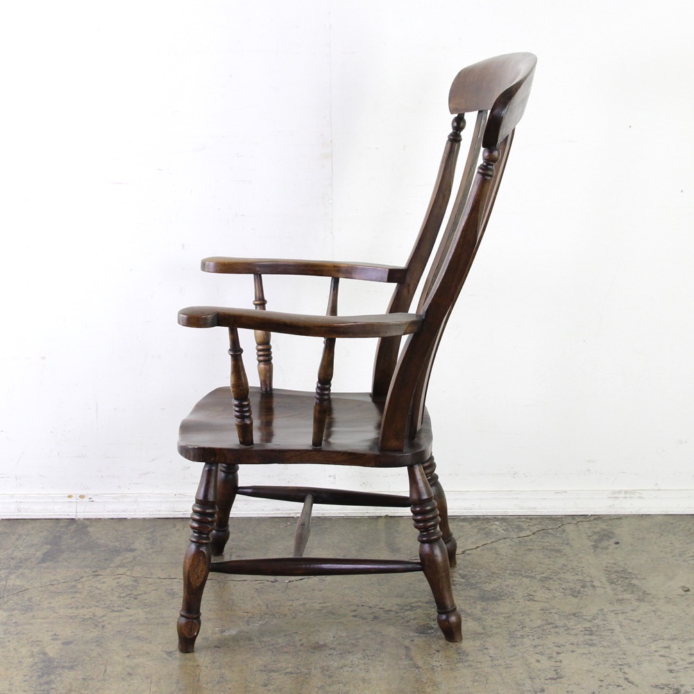 イギリス アンティーク 19世紀 エルム アームチェア | キヤアンティークス