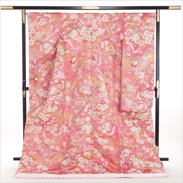 花嫁 正絹 色打掛レンタル 010055 ピンク 源氏物語 若紫