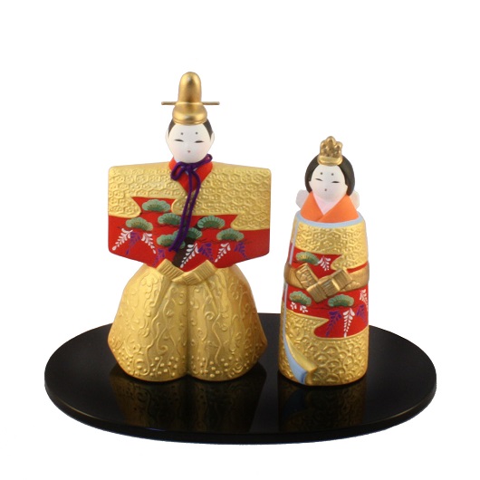 三越製 稚児御所人形 雛持 手書きの宝尽くしのお着物 立雛を持って 雛