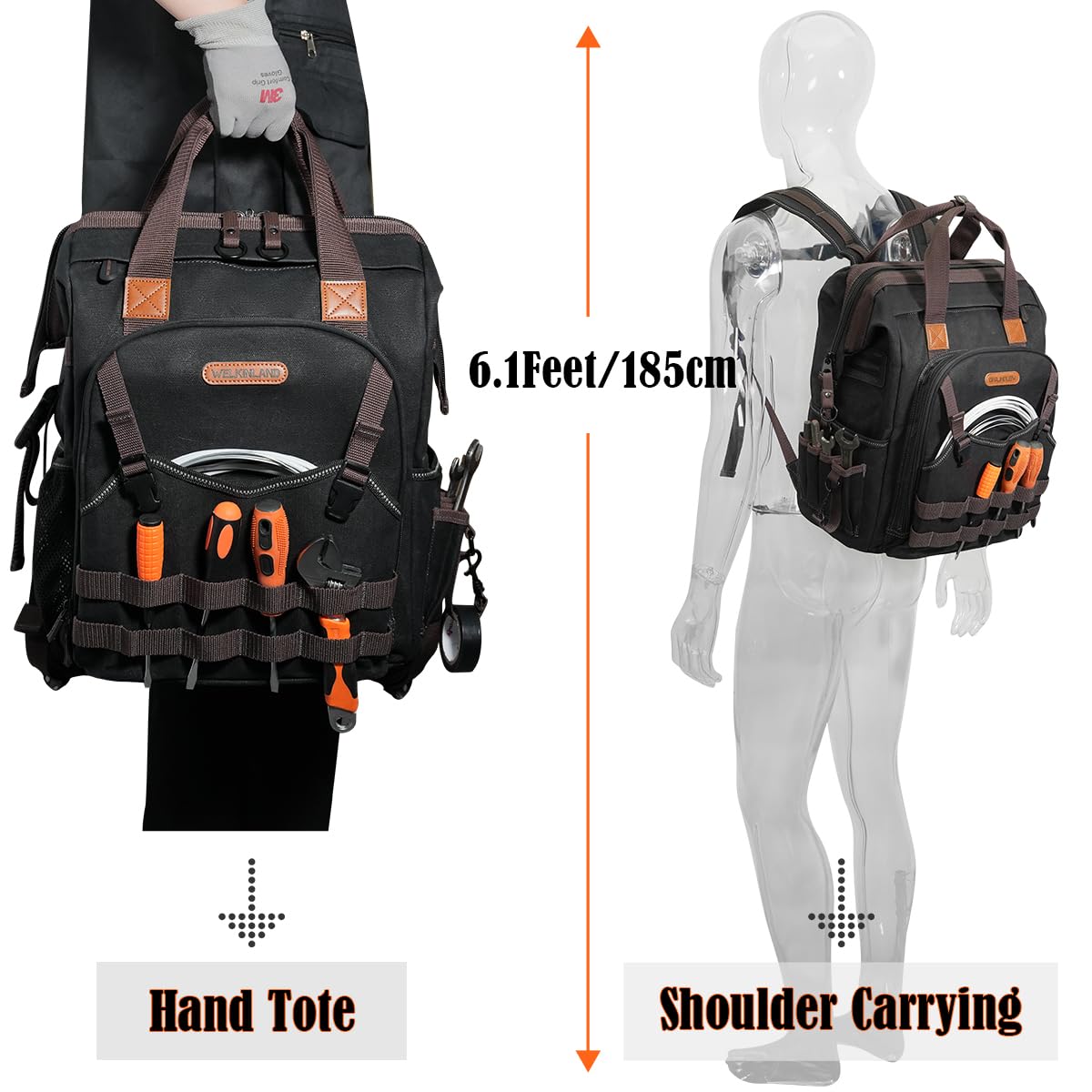 WELKINLAND Heavy-Duty Tool Backpack – Kinzd