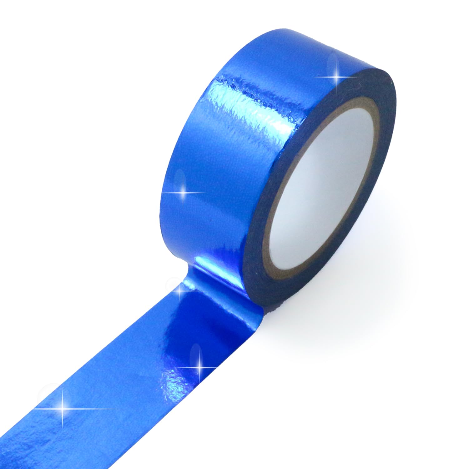 メッキマスキングテープ ブルー 粘着あり デコレーション ラッピング