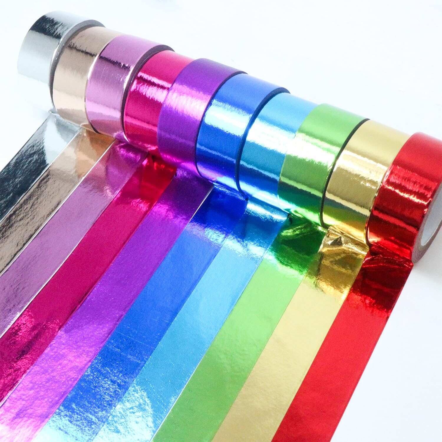 メッキマスキングテープ ブルー 粘着あり デコレーション ラッピング