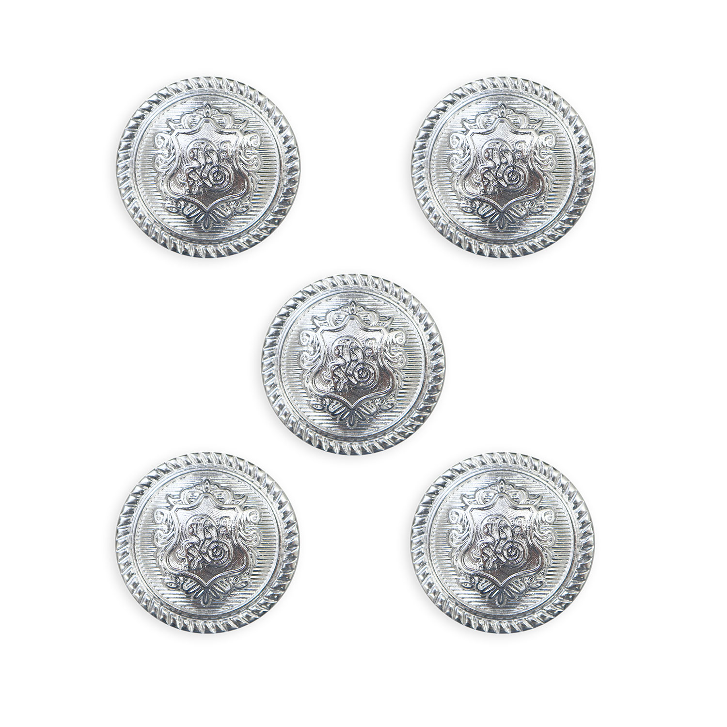 ブレザーボタン 軽量 【シルバー】 銀 足つき ボタン 樹脂ボタン