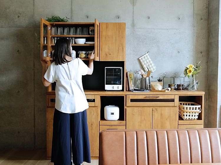 国産 キッチンボード幅105cm Nert（ナート）｜北欧・ヴィンテージ