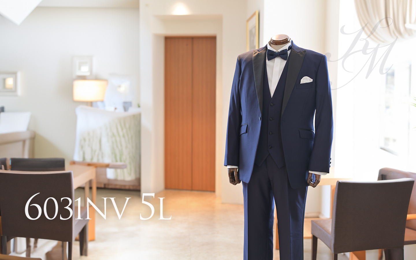 イタリアカノニコ ネイビー6031NV-4L 大きいサイズ タキシード