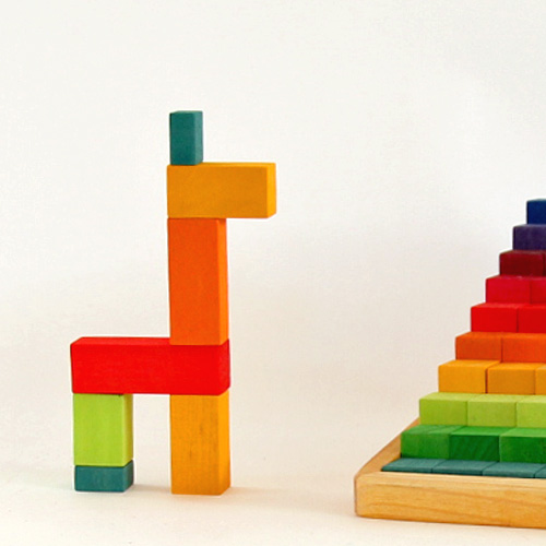 Grimmsグリムス 虹のカウンティングブロック・小 | krtek select toys