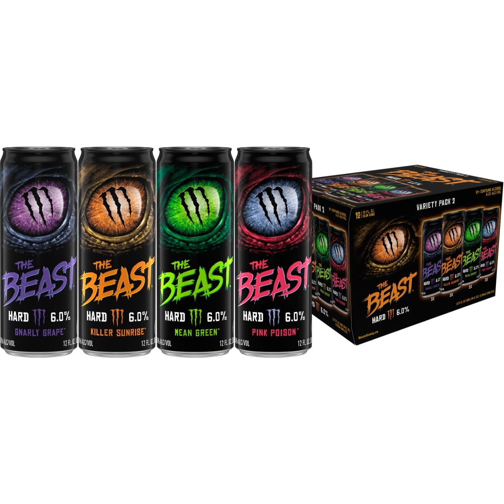 Monster The Beast™ Flavored Hard Beverage Variety Pack, 12 cans