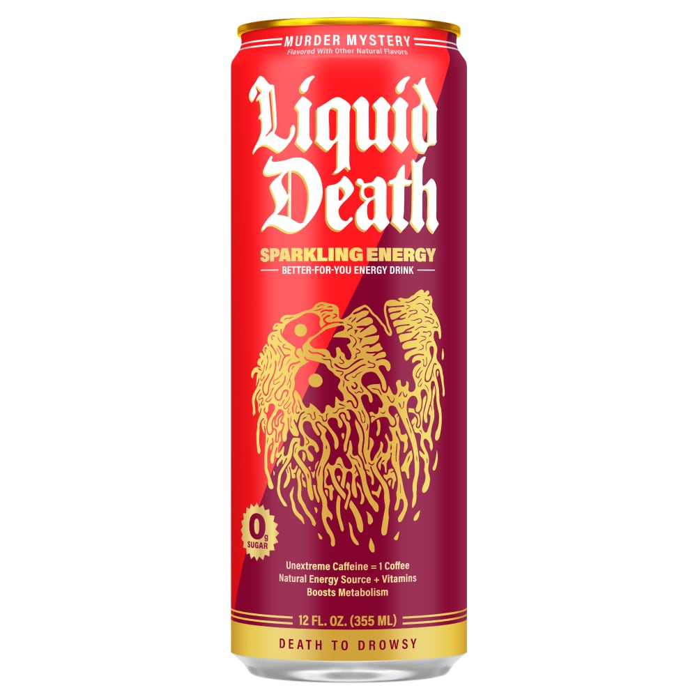 Liquid Death Sparkling Energy - Murder Mystery (Cherry, Cream