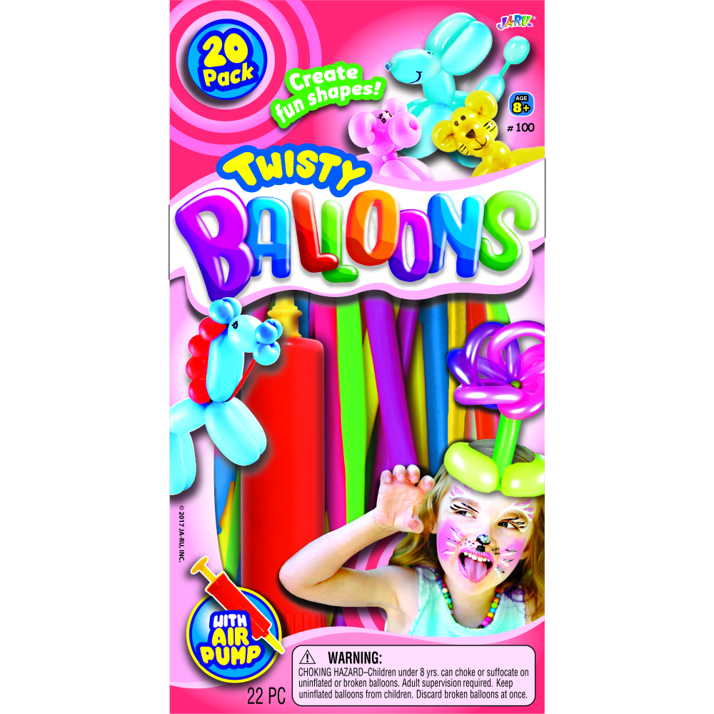 JA-RU Twisty Fun Balloons & Air Pump, 20 pk - Smith's Food and Drug