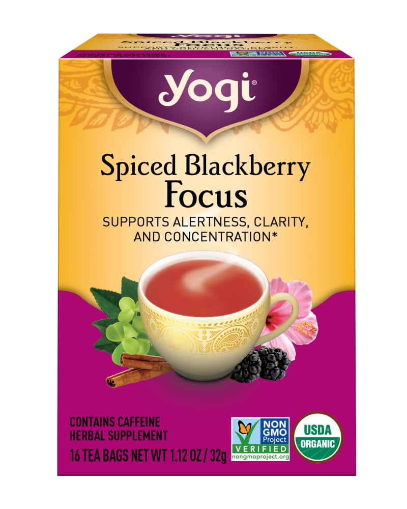 Yogi Spiced Blackberry Focus Organic Black Tea Bags, 16 ct - Fred