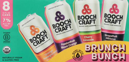 Boochcraft Organic Hard Kombucha Variety Pack Cans, 8 ct / 12 fl