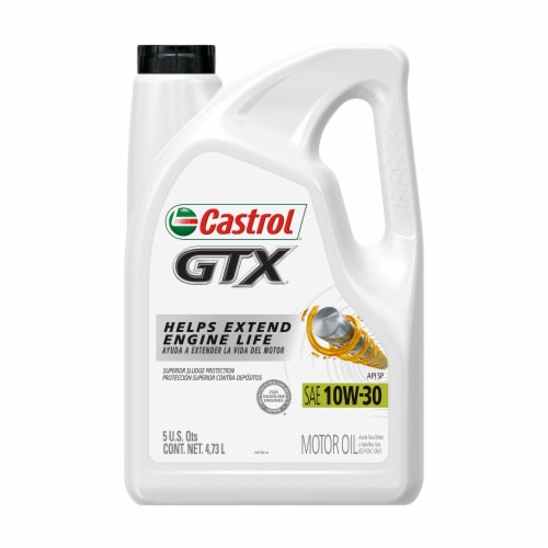Castrol GTX 10W-30 SAE Motor Oil, 5 qt - Fred Meyer
