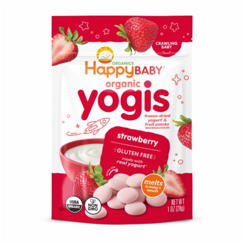 Happy Baby Organics Yogis Strawberry & Yogurt Freeze-Dried Organic