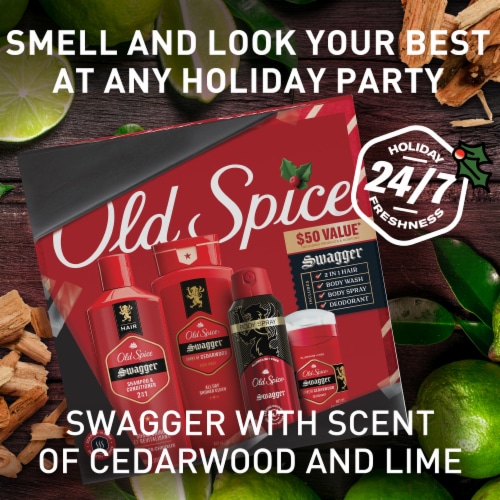 Old Spice Holiday Gift Set for Men, Swagger, Body Wash, AF Deo