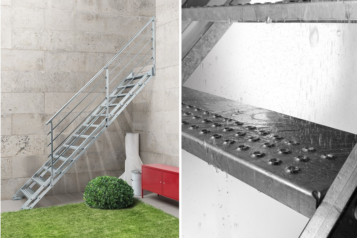 ARKE階段キットシリーズ 屋外用らせん階段「STEELZINK（スチールジンク