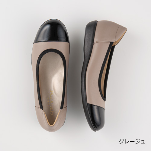 9601】 軽量エナメルコンビフラットシューズ 4E Miss Kyouko | 仕入れ