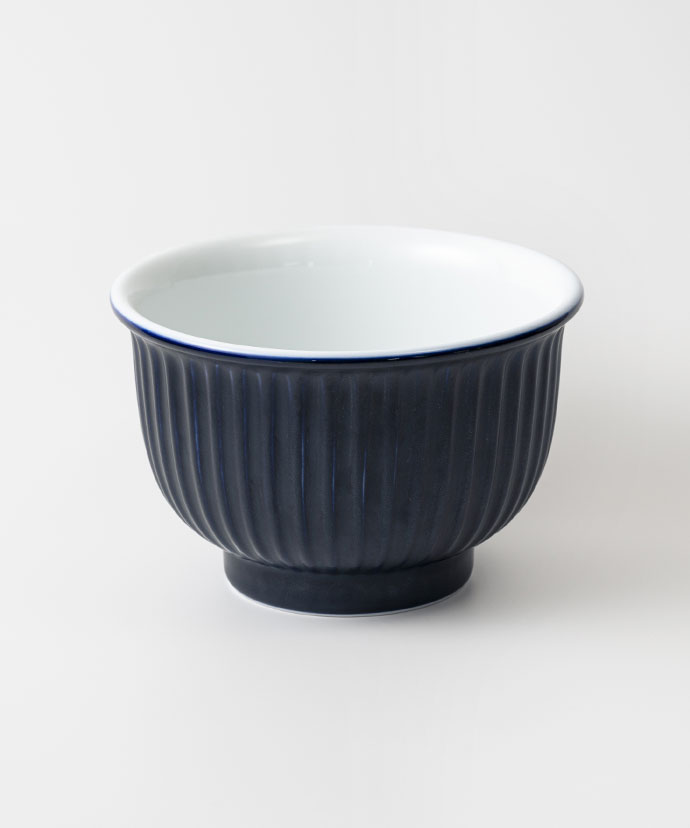 茅乃舎別誂え 深川製磁製 しのぎ深丼 瑠璃｜茅乃舎(かやのや)｜久原本