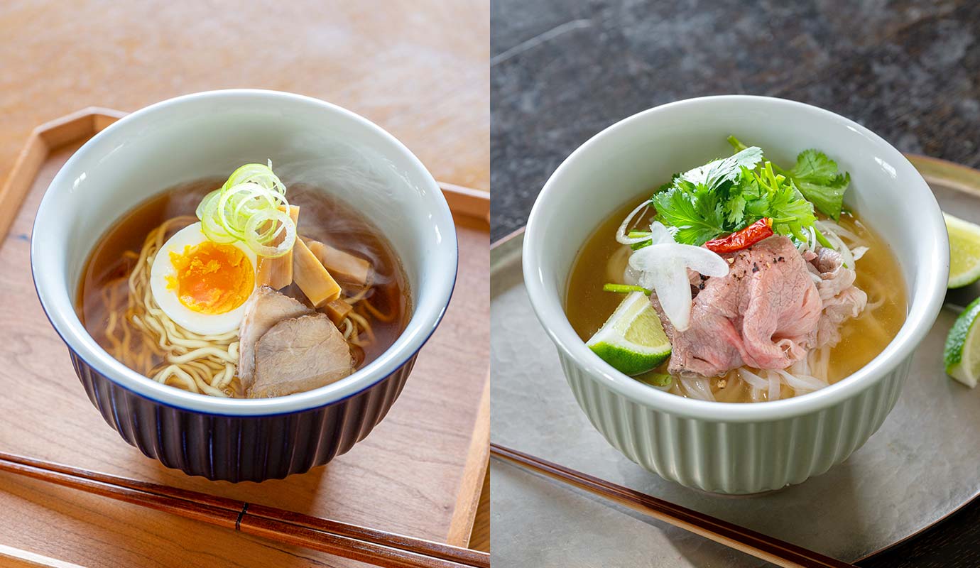 茅乃舎別誂え 深川製磁製 しのぎ深丼 瑠璃｜茅乃舎(かやのや)｜久原本