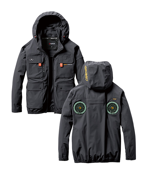 BURTLE ファン付ウエア AIR CRAFT ブルゾン(着脱可能フード付