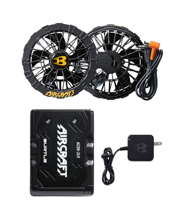 BURTLE ファン付ウエア AIR CRAFT ブルゾン(着脱可能フード付