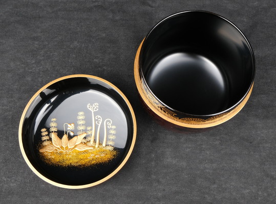 栗山園オンライン通販部 / 【出物】 春草蒔絵大棗 目代春帆