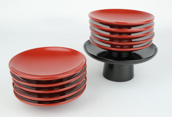 栗山園オンライン通販部 / 【出物】 利休型朱引盃共盃台 十客 川端近左