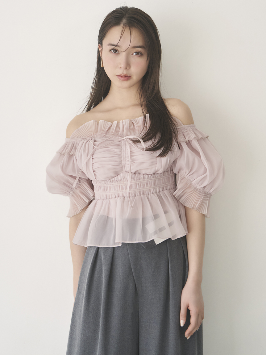 ギャザーフリルオフショルブラウス SNIDEL / スナイデル SWFB241136