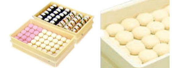 番重 御餅箱 フタ付き 3段 お餅 和菓子 食品 収納 保管 餅箱 3段（フタ