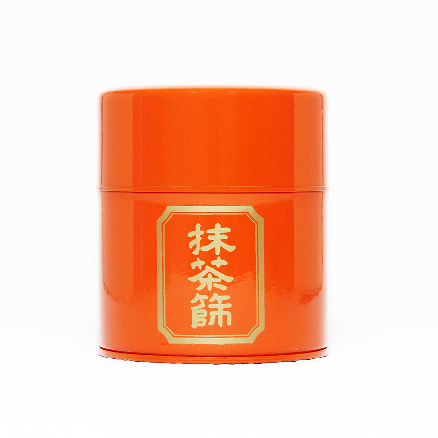 1000339】抹茶通し缶(朱)