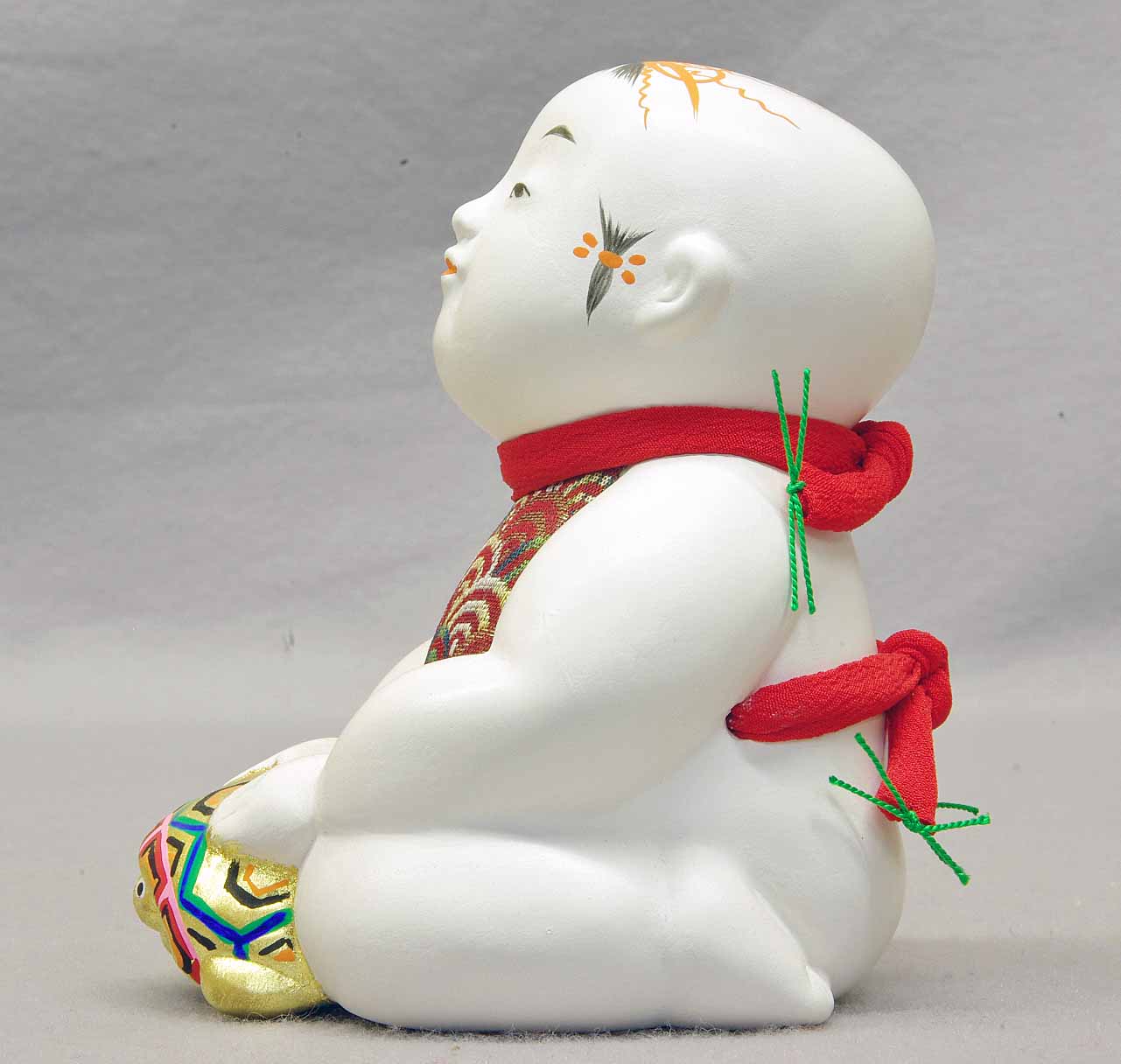 御所人形 京都 島田耕園作 鶴持 木箱付