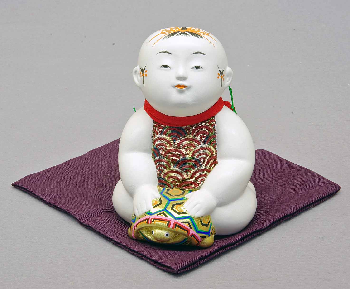 御所人形 京都 島田耕園作 亀持 木箱付