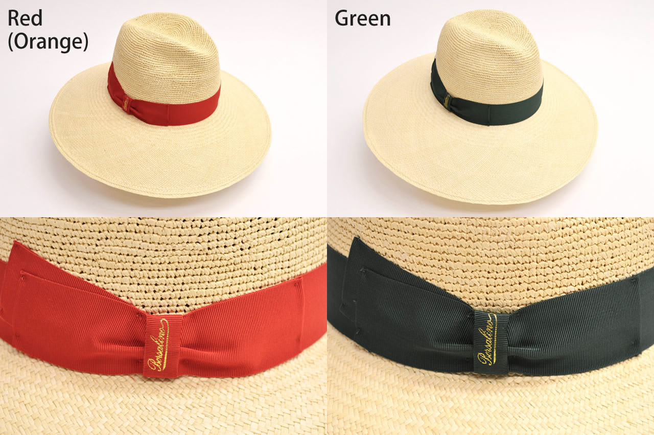 ボルサリーノ レディース パナマキート 細編み コンビ ワイドブリム