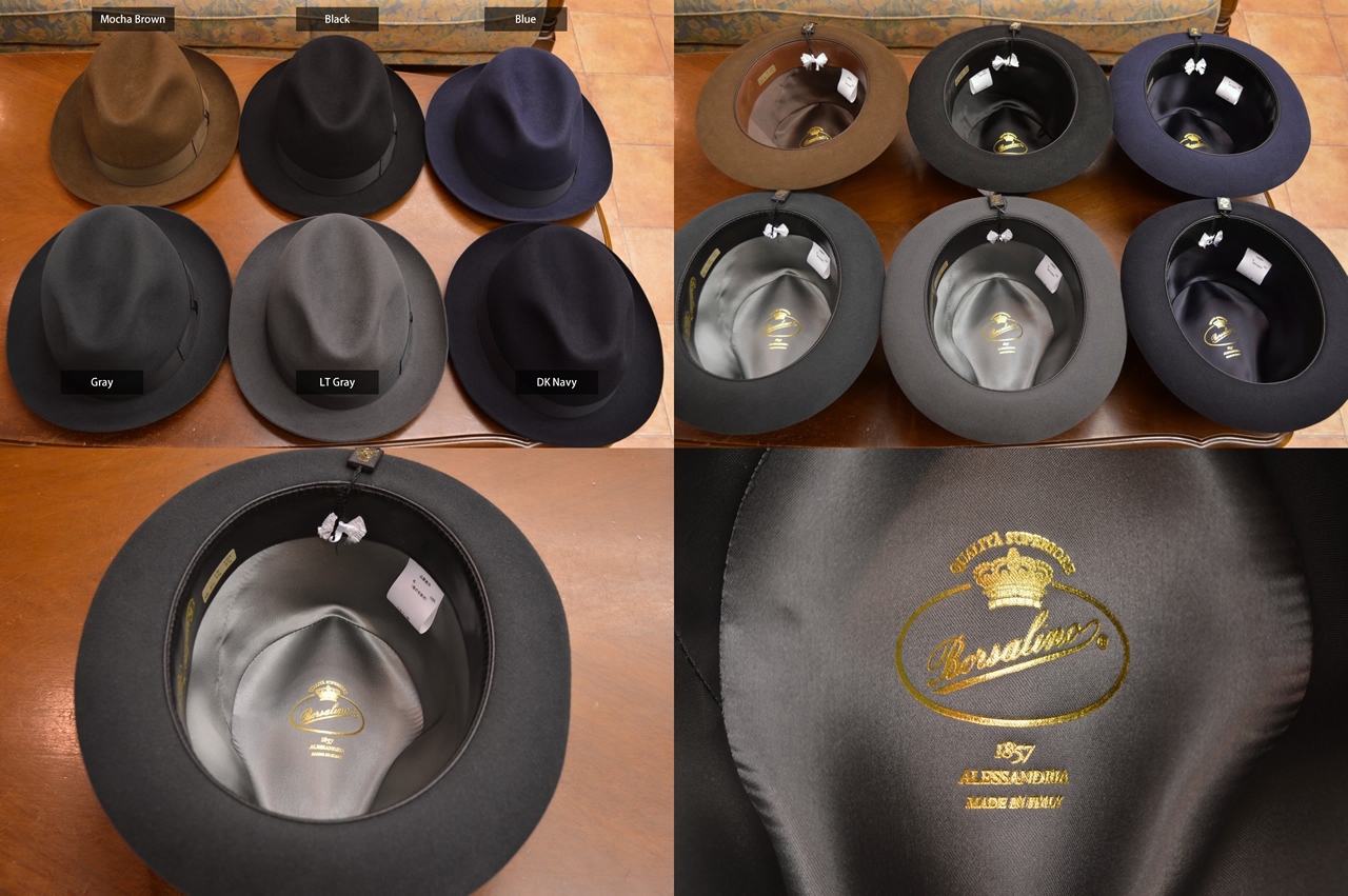 ボルサリーノ QS ファーフエルト ハット ロゴ無しタイプ｜111160 aw