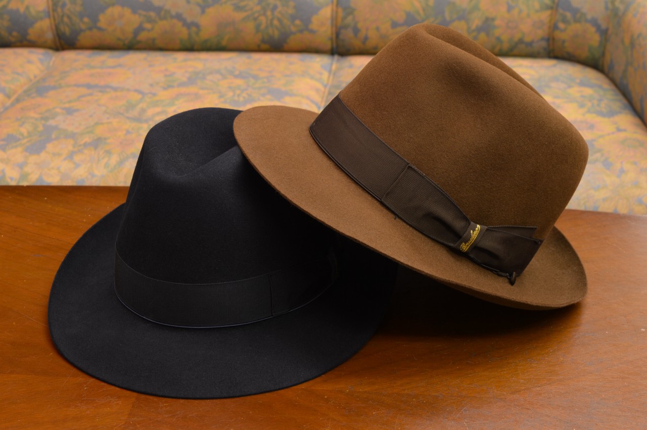 ボルサリーノ QS ファーフェルト ハット 防風リード（ハットゴム）付き