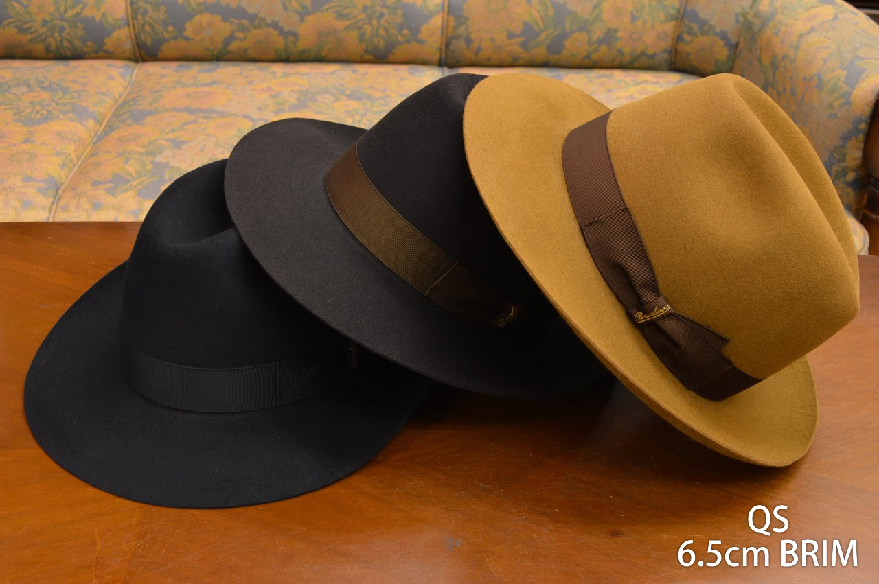 ボルサリーノ QS ファー フェルト ハット つば約6.5cm｜111148 aw