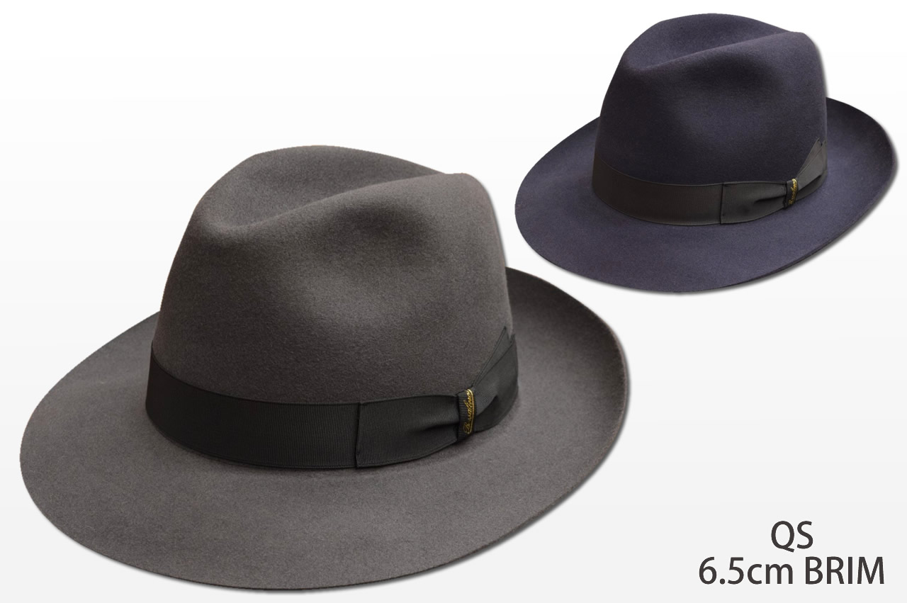 ボルサリーノ QS ファーフェルトハット つば約6.5cm｜111148 aw-br003