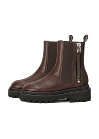 ZUCCa / サイドゴアジッパーブーツ / ブーツ(M dark brown(05)): ZUCCa