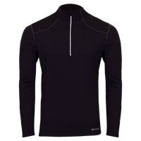 Men's Black Thermal Zip Shirt Clima-Tek Zip-T Base Layer | Hot Chillys