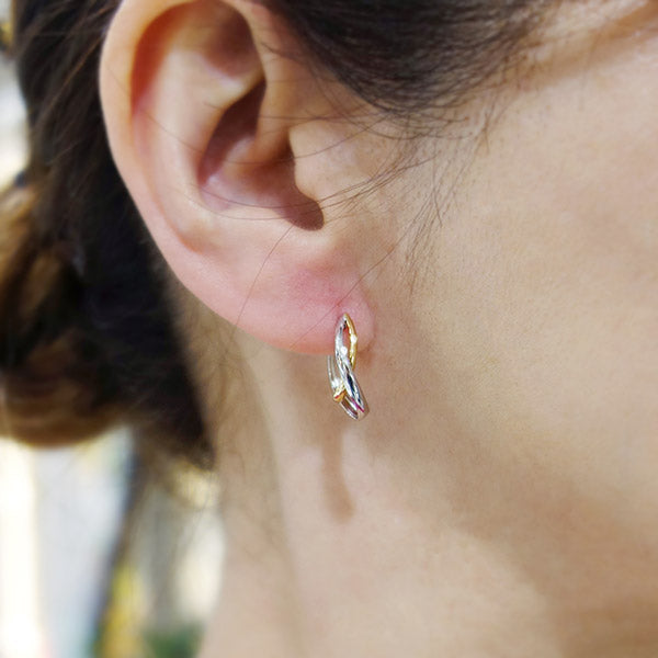 イエローゴールド×ホワイトゴールド ピアス ｜ EP03334 – 大阪心斎橋